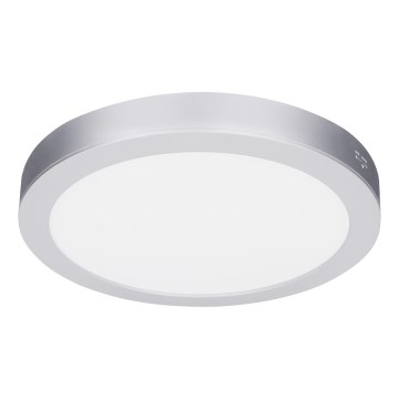 LED panel de superficie/empotrable 2 en 1 24W/230V 3000/4000/6000K Ø 30 cm IP54 plateado