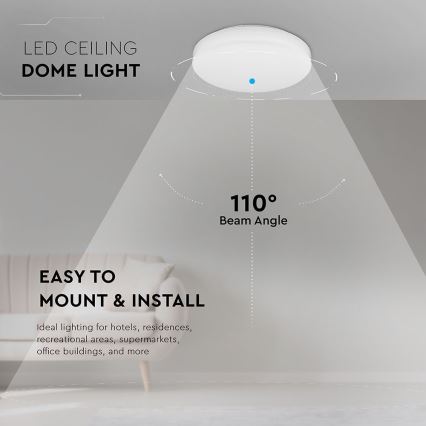 Lámpara de techo LED para baño CHIP SAMSUNG LED/15W/230V 20cm 3000K IP44