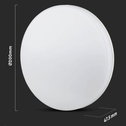 Lámpara de techo LED para baño CHIP SAMSUNG LED/15W/230V 20cm 3000K IP44