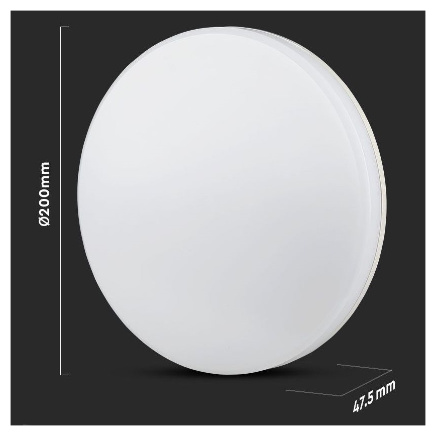 Lámpara de techo LED para baño CHIP SAMSUNG LED/15W/230V 20cm 3000K IP44