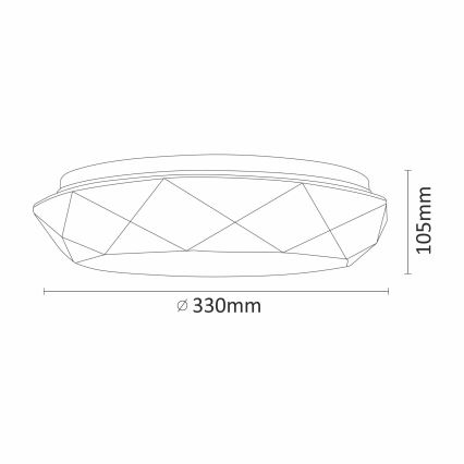 LED Plafón para el baño GALAXY LED/17W/230V IP44