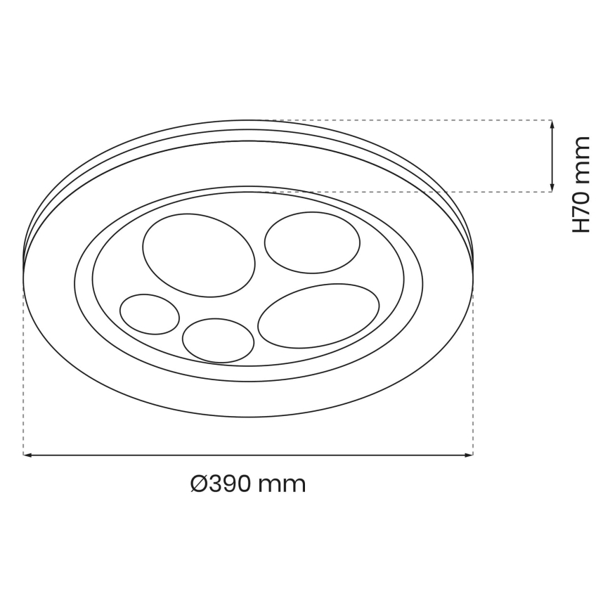 LED Plafón regulable BUBBLES LED/48W/230V + CR