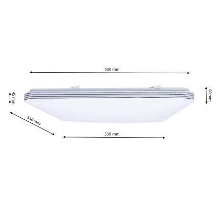 LED Plafón regulable PALERMO LED/72W/230V