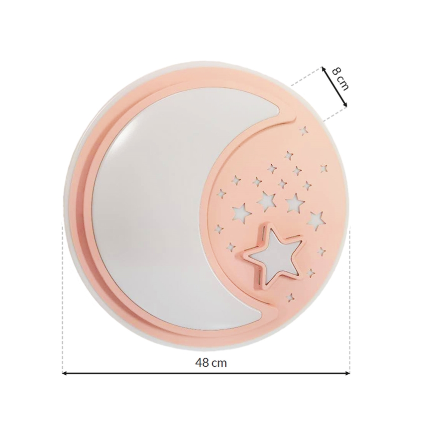 LED Plafón regulable para niños NOTTE LED/40W/230V + control remoto