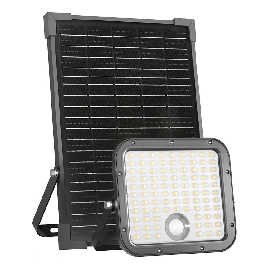 LED Proyector solar de exterior con sensor LED/30W/6,4V IP65 3000/4000K 6000 mAh + control remoto