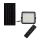 LED Proyector solar de exterior LED/10W/3,2V IP65 4000K 6000 mAh negro + control remoto