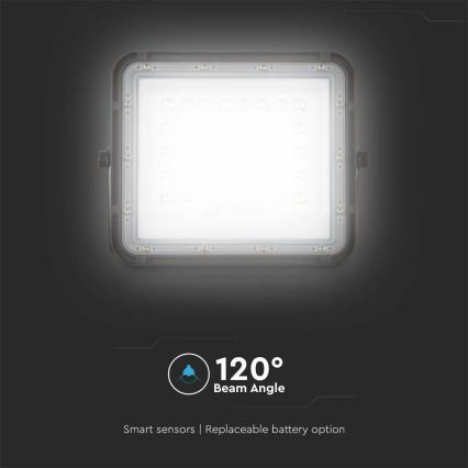 LED Proyector solar de exterior LED/10W/3,2V IP65 4000K 6000 mAh negro + control remoto