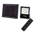 LED Proyector solar de exterior LED/12W/3,2V 4000K IP65 10000 mAh + control remoto