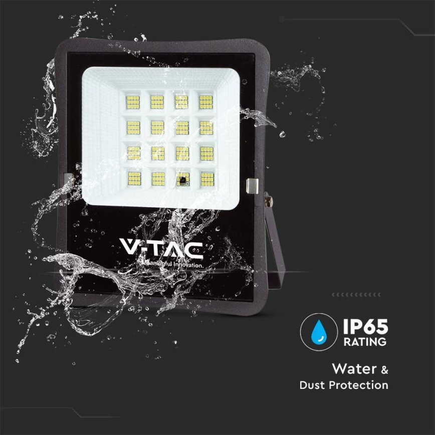 LED Proyector solar de exterior LED/12W/3,2V 4000K IP65 10000 mAh + control remoto