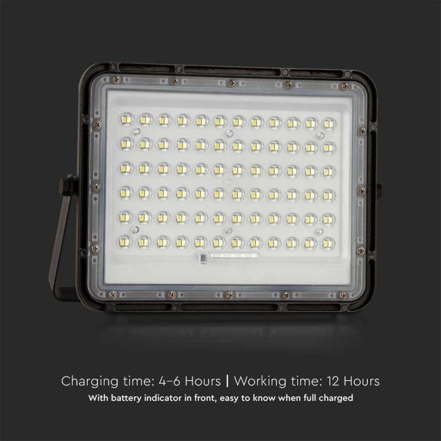 LED Proyector solar de exterior LED/15W/3,2V IP65 6400K 12000 mAh negro + control remoto