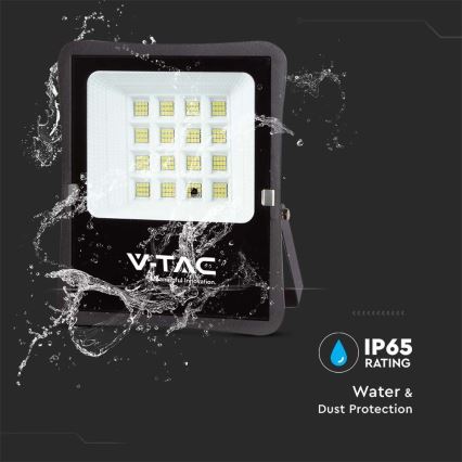 LED Proyector solar de exterior LED/16W/3,2V 6400K IP65 15000 mAh + control remoto