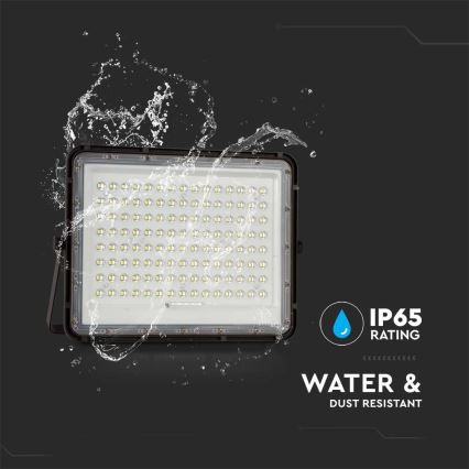 LED Proyector solar de exterior LED/200W/3,2V 4000K negro IP65 16000 mAh + control remoto