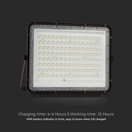 LED Proyector solar de exterior LED/200W/3,2V 4000K negro IP65 16000 mAh + control remoto