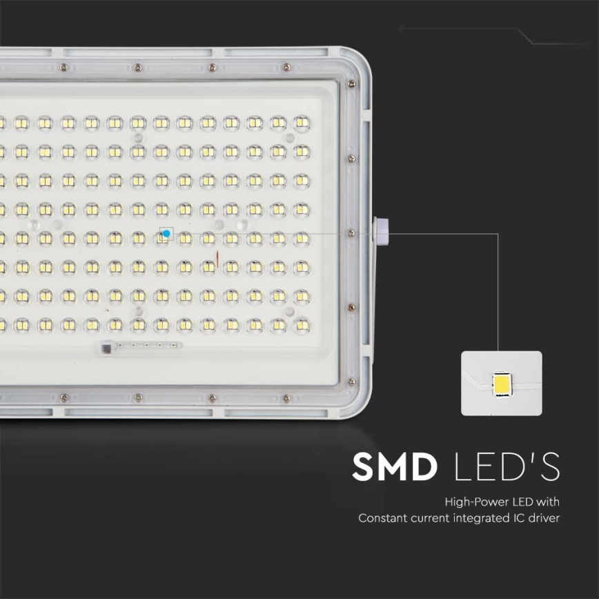 LED Proyector solar de exterior LED/20W/3,2V 6400K blanco IP65 16000 mAh + control remoto