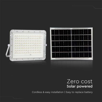 LED Proyector solar de exterior LED/20W/3,2V 6400K blanco IP65 16000 mAh + control remoto