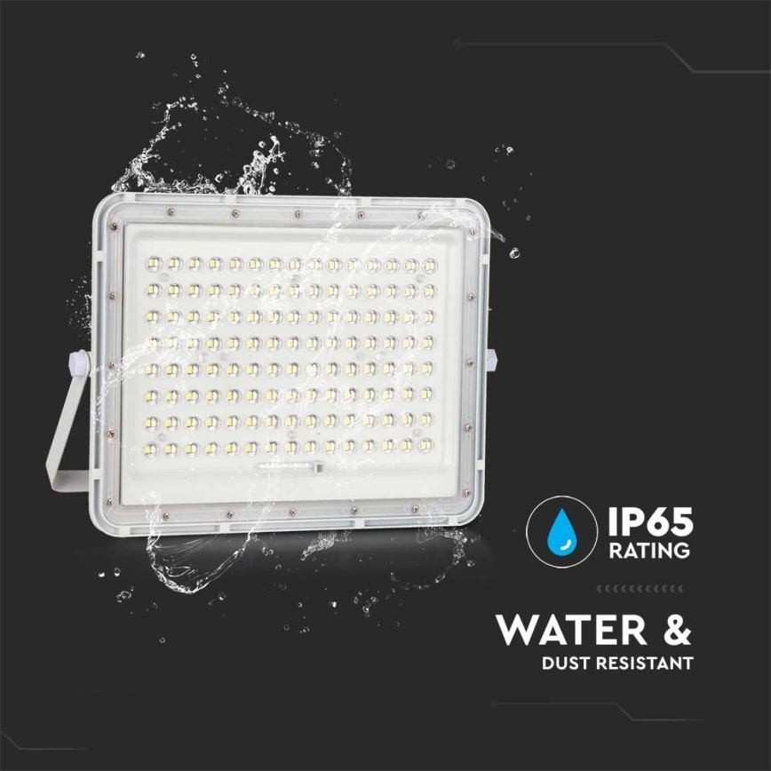 LED Proyector solar de exterior LED/20W/3,2V 6400K blanco IP65 16000 mAh + control remoto