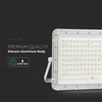 LED Proyector solar de exterior LED/20W/3,2V 6400K blanco IP65 16000 mAh + control remoto