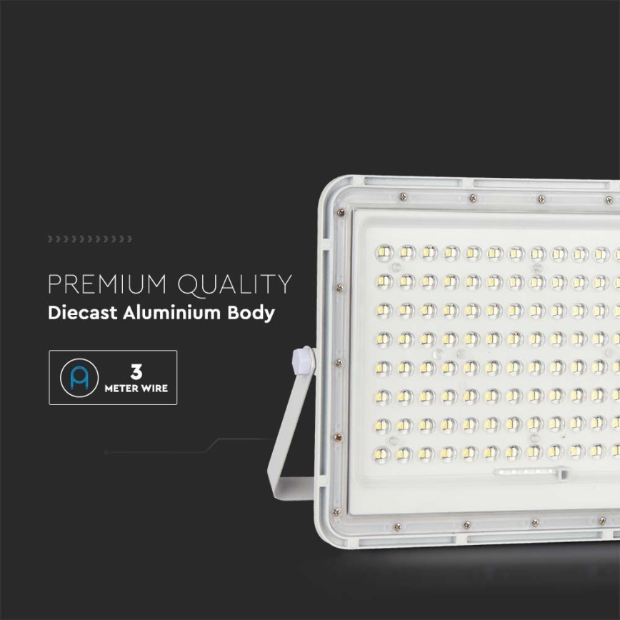 LED Proyector solar de exterior LED/20W/3,2V 6400K blanco IP65 16000 mAh + control remoto