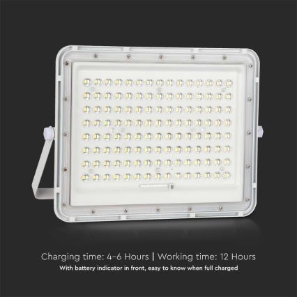 LED Proyector solar de exterior LED/20W/3,2V 6400K blanco IP65 16000 mAh + control remoto