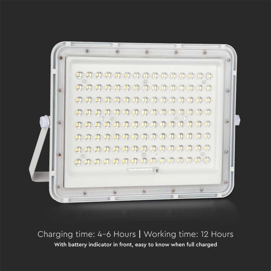 LED Proyector solar de exterior LED/20W/3,2V 6400K blanco IP65 16000 mAh + control remoto