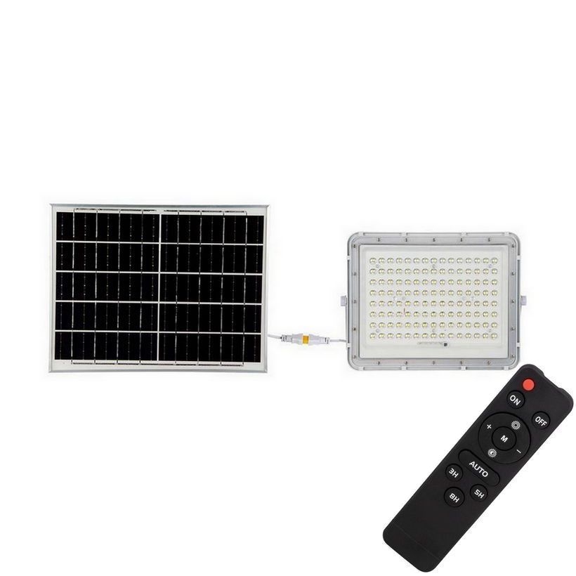 LED Proyector solar de exterior LED/20W/3,2V 6400K blanco IP65 16000 mAh + control remoto