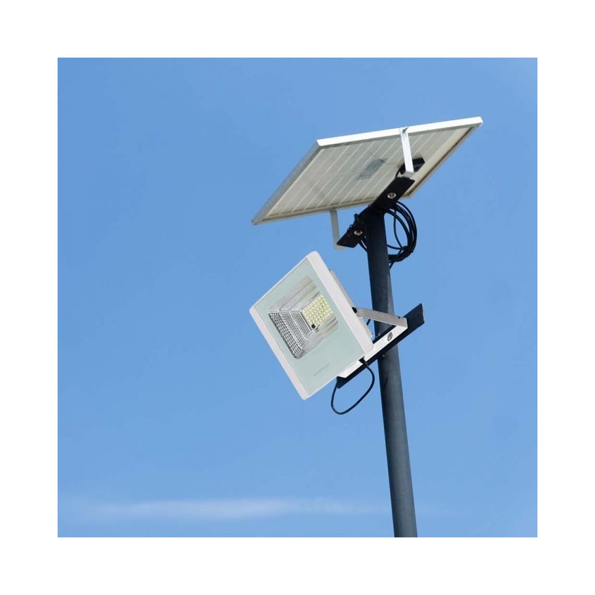 LED Proyector solar de exterior LED/20W/3,2V IP65 4000K 20000 mAh + control remoto