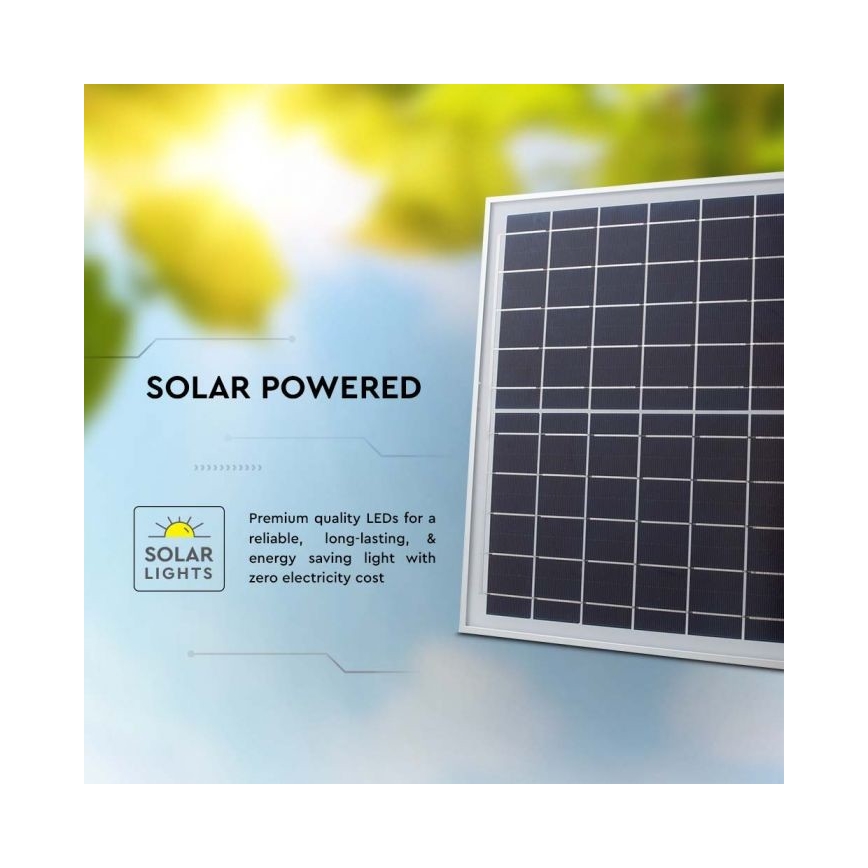 LED Proyector solar de exterior LED/20W/3,2V IP65 4000K 20000 mAh + control remoto