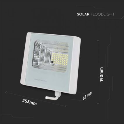 LED Proyector solar de exterior LED/20W/3,2V IP65 4000K 20000 mAh + control remoto