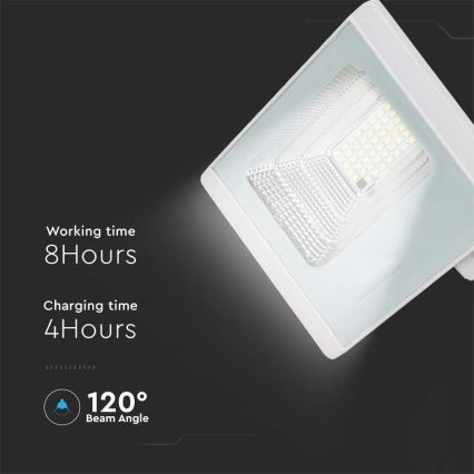 LED Proyector solar de exterior LED/20W/3,2V IP65 6400K + control remoto
