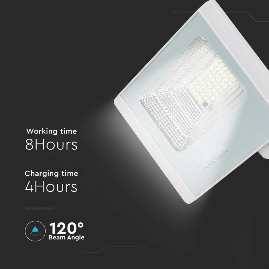 LED Proyector solar de exterior LED/20W/3,2V IP65 6400K + control remoto