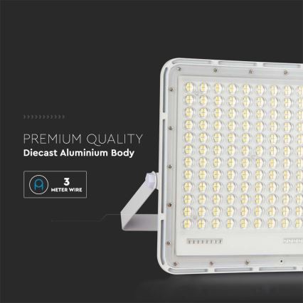 LED Proyector solar de exterior LED/30W/3,2V 4000K blanco+ IP65 + control remoto