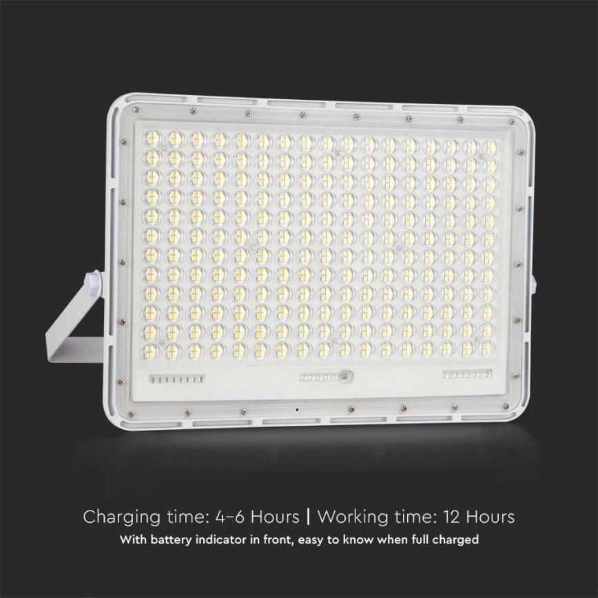 LED Proyector solar de exterior LED/30W/3,2V 4000K blanco+ IP65 + control remoto