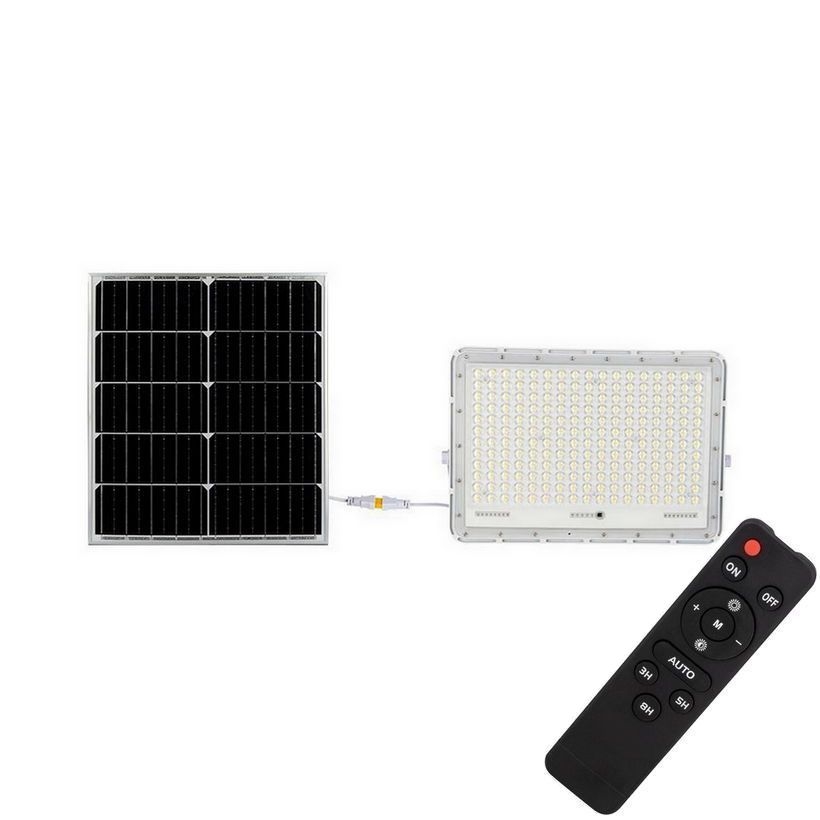 LED Proyector solar de exterior LED/30W/3,2V 6400K blanco IP65 20000 mAh + control remoto