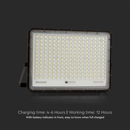 LED Proyector solar de exterior LED/30W/3,2V 6400K negro IP65 20000 mAh + control remoto