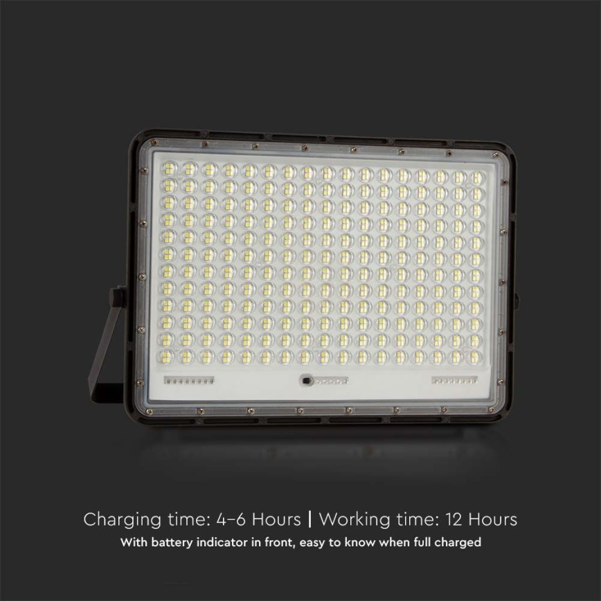 LED Proyector solar de exterior LED/30W/3,2V 6400K negro IP65 20000 mAh + control remoto