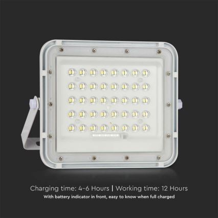 Proyector LED solar regulable para exterior LED/6W/3,2V IP65 4000K 5000 mAh blanco + mando a distancia