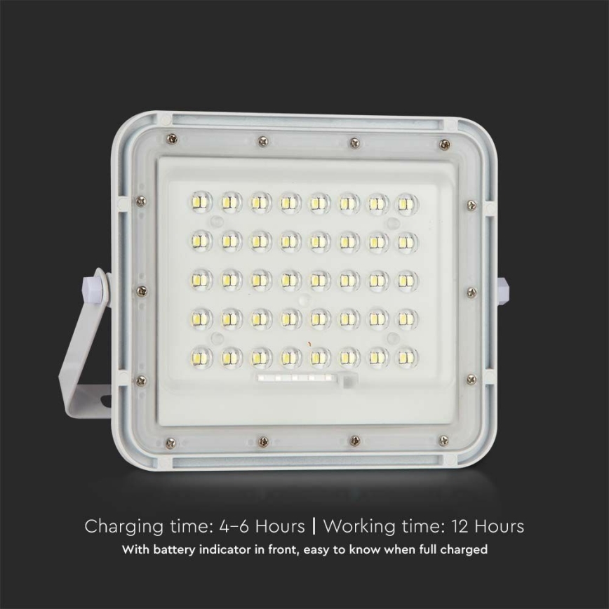 Proyector LED solar regulable para exterior LED/6W/3,2V IP65 4000K 5000 mAh blanco + mando a distancia