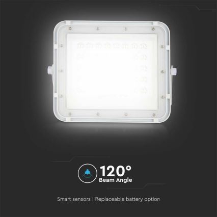 Proyector solar LED regulable de exterior LED/6W/3,2V IP65 6400K 5000 mAh blanco + mando a distancia