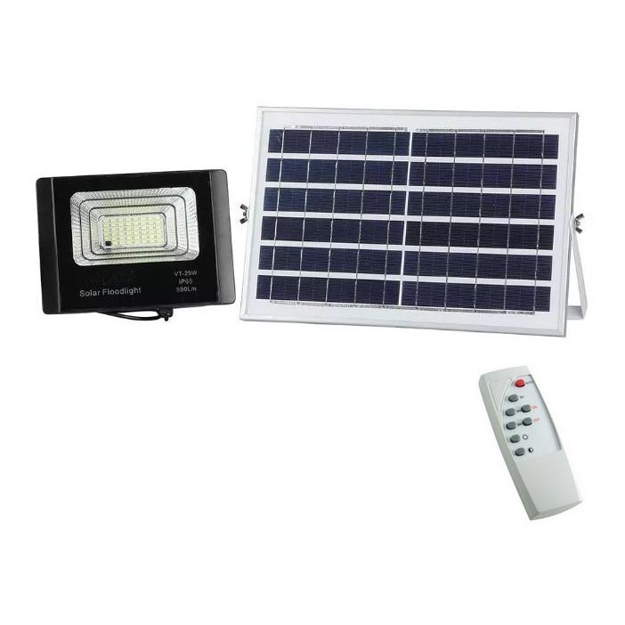 LED Proyector solar regulable LED/12W/3,2V 6000K IP65 5000 mAh + control remoto