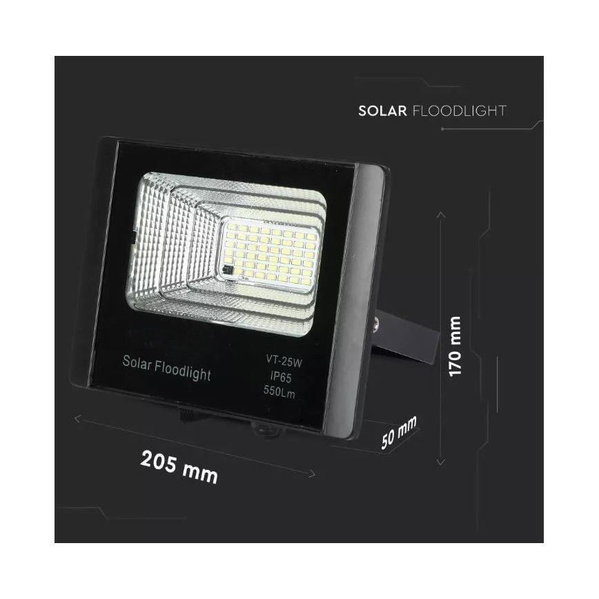 LED Proyector solar regulable LED/12W/3,2V 6000K IP65 5000 mAh + control remoto
