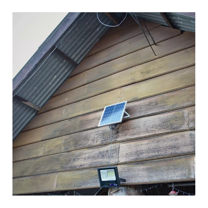 Proyector solar LED regulable LED/16W/3,2V 4000K IP65 10000 mAh + mando a distancia