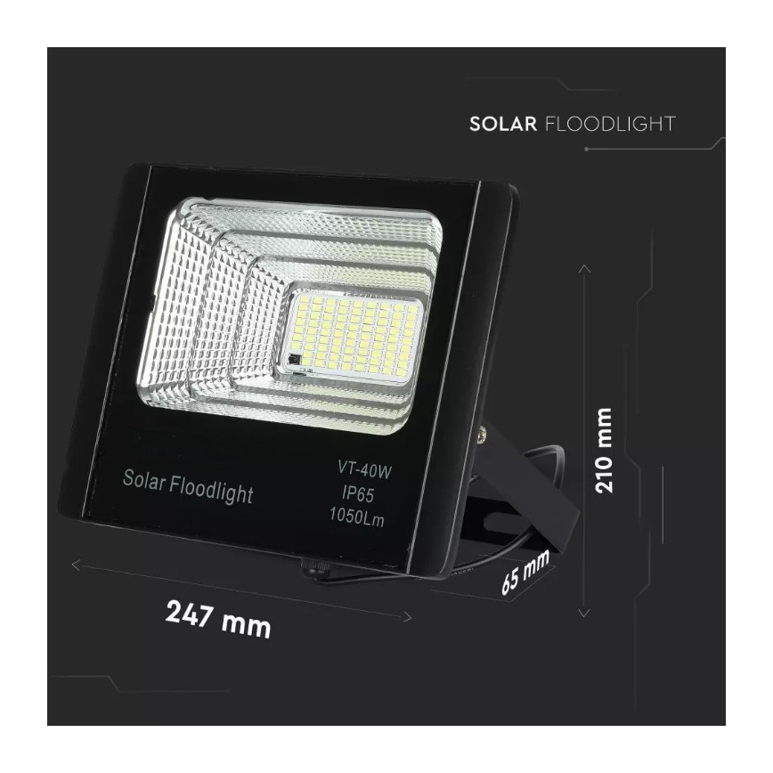 Proyector solar LED regulable LED/16W/3,2V 4000K IP65 10000 mAh + mando a distancia