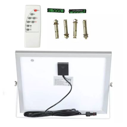 Proyector solar LED regulable LED/16W/3,2V 4000K IP65 10000 mAh + mando a distancia