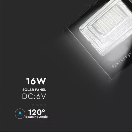 Proyector solar LED regulable LED/16W/3,2V 4000K IP65 10000 mAh + mando a distancia