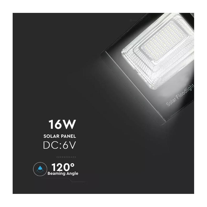 Proyector solar LED regulable LED/16W/3,2V 4000K IP65 10000 mAh + mando a distancia