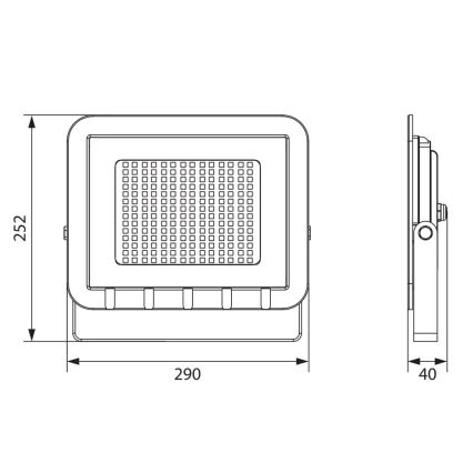 LED Reflector ALUM 1xLED/100W/230V IP65 4000K