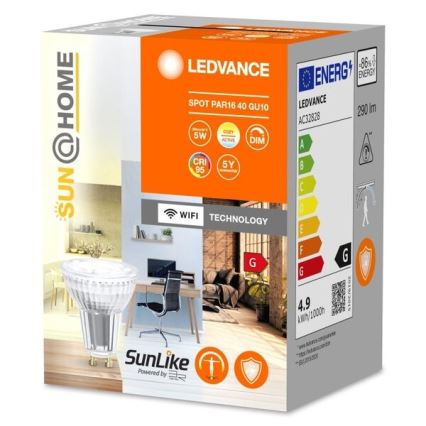 Bombilla LED regulable antibacteriana PAR16 GU10/4,9W/230V Wi-Fi - Ledvance