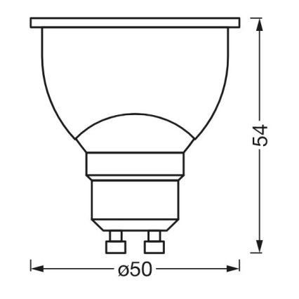 Bombilla LED regulable antibacteriana PAR16 GU10/4,9W/230V Wi-Fi - Ledvance