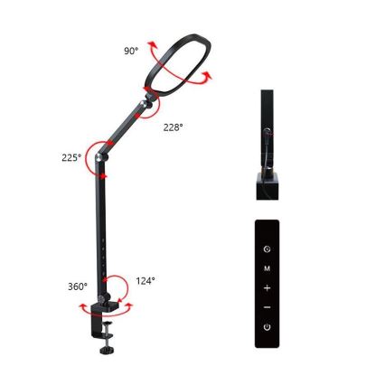LED Regulable táctil flexible lámpara de mesa POINTIQ LED/15W/230V 3000-6500K CRI 96 negro