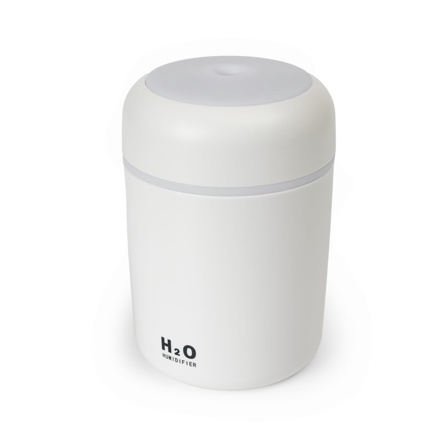 LED RGB Difusor de aroma ultrasónico y humidificador de aire LED/2W 300ml blanco